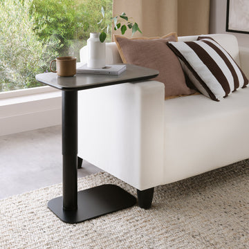 Bentley Designs Riley Grey Sintered Stone Adjustable Sofa Table